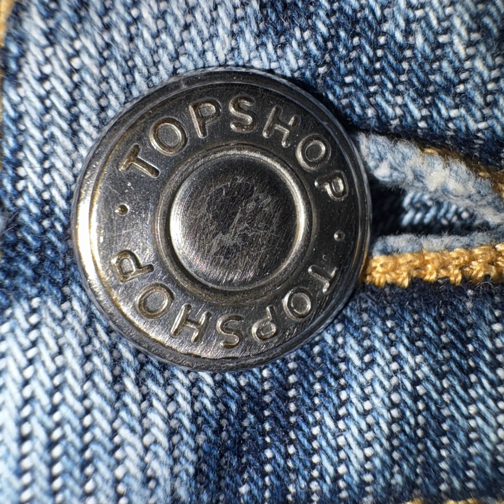 Topshop Straight Leg Blue Denim Jeans - Picture 4 of 4
